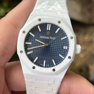 Đồng Hồ Audemars Piguet Rep 11 Royal Oak 15500 Vỏ Gốm Trắng Mặt Xanh 41mm (6)