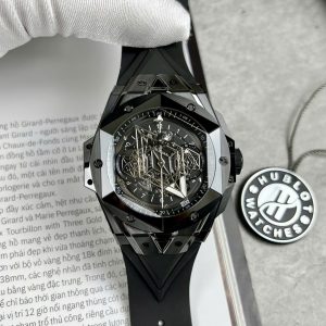 Đồng Hồ Hublot Big Bang Sang Bleu II Chế Tác Vỏ Gốm Đen Replica Cao Cấp Nhất Xưởng BBF 45mm (11)
