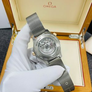 Đồng Hồ Omega Seamaster Bronze Gold on Titanium Replica Mặt Xanh Lá Nhà Máy VS 42mm (4)