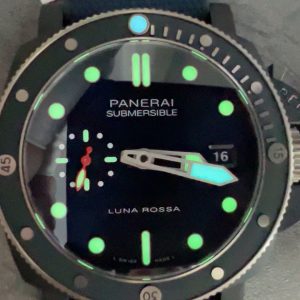 Đồng Hồ Panerai Rep 11 Submersible GMT Luna Rossa Titanio PAM01507 Màu Xanh Navy Xưởng VS 42mm (2)