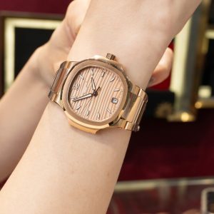 Đồng Hồ Patek Philippe Nautilus 7118 Replica Cao Cấp Nhất Mặt Vàng Nhà Máy 3K 35,2mm (2)
