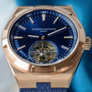 Đồng Hồ Vacheron Constantin Overseas 6000V Tourbillon Vàng Hồng Mặt Xanh Blue BBR 42,5mm (10)