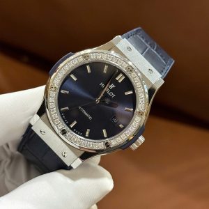 Hublot Classic Fusion Replica 11 Nam Màu Xanh Blue Viền Đính Đá Xưởng HB 42mm (2)