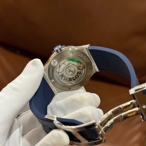 Hublot Classic Fusion Replica 11 Nam Màu Xanh Blue Viền Đính Đá Xưởng HB 42mm (2)