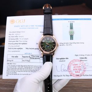 Patek Philippe 5205R Mặt Xanh Lá Cây Chế Tác Bọc Vàng Thật 40mm (2)