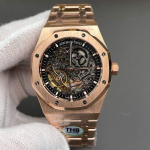 Đồng Hồ Audemars Piguet Royal Oak 15407OR Skeleton Lộ Full Máy Xưởng THB Chế Tác 41mm (2)
