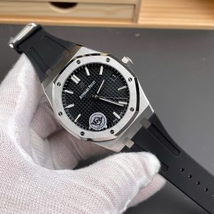 Đồng Hồ Audemars Piguet Royal Oak 15500ST Rep 11 Nam Dây Cao Su Đen Xưởng APS 41mm (6)