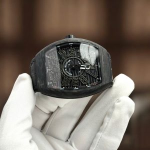 Đồng Hồ Franck Muller Replica Cao Cấp Vanguard V45 Vỏ Carbon Màu Đen Nhà Máy ABF 45mm (5)