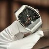 Đồng Hồ Franck Muller Replica Cao Cấp Vanguard V45 Vỏ Thép Trắng Nhà Máy ABF 45mm (1)