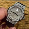Đồng Hồ Hublot Classic Fusion Titanium Diamonds Pavé Đính Full Moissanite Hong Kong 42mm (3)