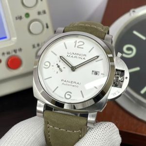 Đồng Hồ Panerai PAM01314 Luminor Marina Dây Da Màu Xanh Xưởng VS 44mm (1)