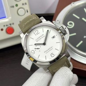 Đồng Hồ Panerai PAM01314 Luminor Marina Dây Da Màu Xanh Xưởng VS 44mm (1)