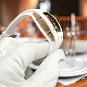 Đồng Hồ Richard Mille RM07 Gốm Trắng Nữ Mặt Số Đính Đá Máy Cơ Automatic Replica 11 36mm (4)