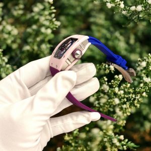 Đồng Hồ Richard Mille Replica Nữ Dây Cao Su RM07-01 Pastel Pink Vỏ Gốm Máy Cơ Automatic 36mm (7)