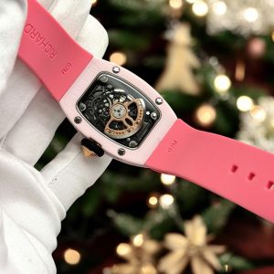 Đồng Hồ Richard Mille Replica Nữ Màu Hồng RM07-01 Vỏ Gốm Máy Cơ Automatic 36mm (5)