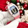 Đồng Hồ Richard Mille Replica Nữ Màu Hồng RM07-01 Vỏ Gốm Máy Cơ Automatic 36mm (5)