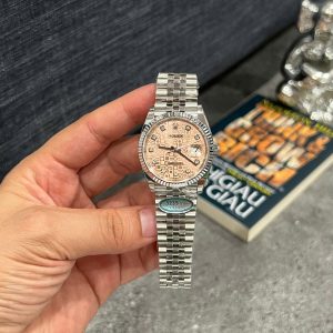 Đồng Hồ Rolex DateJust 126234 Replica 11 Mặt Số Vi Tính Màu Cá Hồi Nhà Máy Clean 36mm (3)