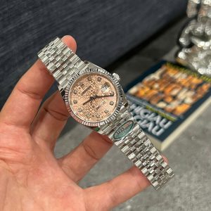 Đồng Hồ Rolex DateJust 126234 Replica 11 Mặt Số Vi Tính Màu Cá Hồi Nhà Máy Clean 36mm (3)