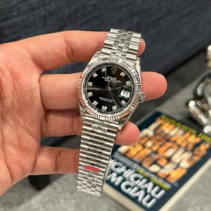 Đồng Hồ Rolex DateJust 126234 Replica Cao Cấp Nhất Mặt Số Đen Đính Đá Nhà Máy VS 36mm (7)