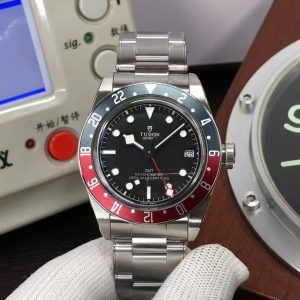 Đồng hồ Tudor Black Bay GMT Pepsi Replica 11 Dây Kim Loại Oyster Nhà Máy ZF 41mm (4)