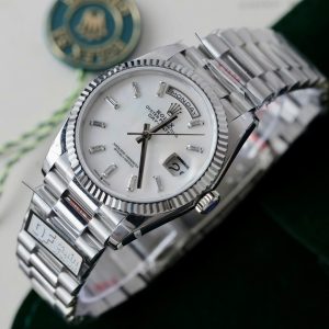 Rolex Day-Date 128236 Mặt Khảm Xà Cừ Replica 11 Trọng Lượng 158gram Nhà Máy QF 36mm (2)