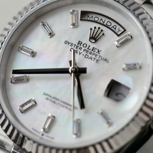 Rolex Day-Date 128236 Mặt Khảm Xà Cừ Replica 11 Trọng Lượng 158gram Nhà Máy QF 36mm (2)