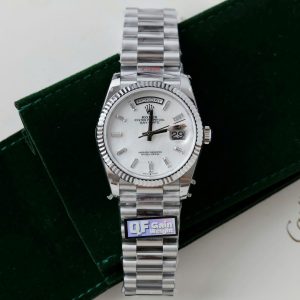 Rolex Day-Date 128236 Mặt Khảm Xà Cừ Replica 11 Trọng Lượng 158gram Nhà Máy QF 36mm (2)