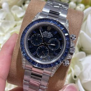 Đồng Hồ Rolex Daytona 126599TSA Bọc Vàng Trắng 18K Đá Sapphire Xanh Tự Nhiên 40mm (4)