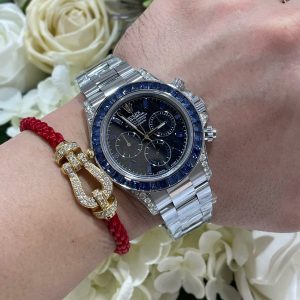 Đồng Hồ Rolex Daytona 126599TSA Bọc Vàng Trắng 18K Đá Sapphire Xanh Tự Nhiên 40mm (4)