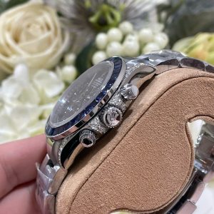 Đồng Hồ Rolex Daytona 126599TSA Bọc Vàng Trắng 18K Đá Sapphire Xanh Tự Nhiên 40mm (7)