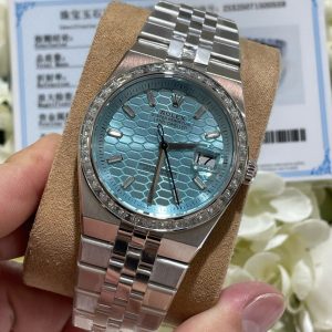 Đồng Hồ Rolex Land-Dweller 127286TBR Bọc Vàng Trắng Chế Tác Kim Cương Moissanite 40mm (4)