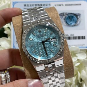 Đồng Hồ Rolex Land-Dweller 127286TBR Bọc Vàng Trắng Chế Tác Kim Cương Moissanite 40mm (4)