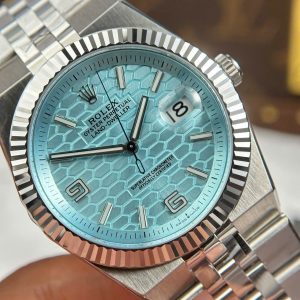 Đồng Hồ Rolex Land-Dweller 127336 Mặt Số Ice Blue Họa Tiết Tổ Ong Replica Cao Cấp 40mm (1)