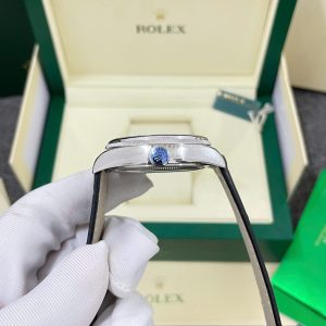 Đồng Hồ Rolex Nam Dây Da Rep 11 Cellini Moonphase Mặt Số Trắng 39mm (1)