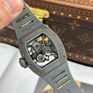 Richard Mille RM055 Bubba Watson Chế Tác Vỏ Gốm Xám Dây Cao Su Xưởng ZF 42.7×49 (2)