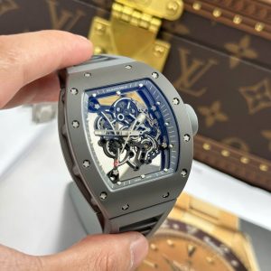 Richard Mille RM055 Bubba Watson Chế Tác Vỏ Gốm Xám Dây Cao Su Xưởng ZF 42.7×49 (2)