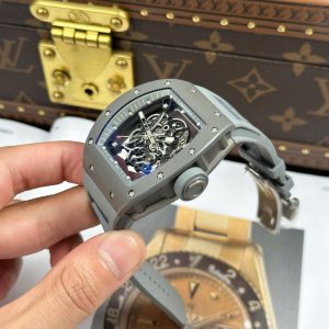 Richard Mille RM055 Bubba Watson Chế Tác Vỏ Gốm Xám Dây Cao Su Xưởng ZF 42.7×49 (2)