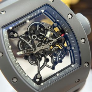 Richard Mille RM055 Bubba Watson Chế Tác Vỏ Gốm Xám Dây Cao Su Xưởng ZF 42.7×49 (2)