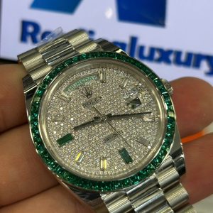 Rolex Day-Date Replica Cao Cấp Đính Kim Cương Tổng Hợp Nặng 200 Gram 40mm (1)
