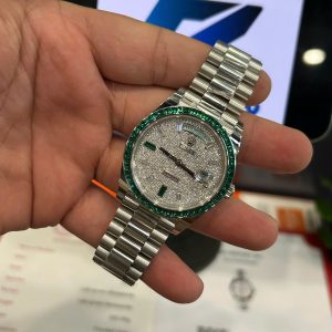 Rolex Day-Date Replica Cao Cấp Đính Kim Cương Tổng Hợp Nặng 200 Gram 40mm (1)