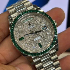 Rolex Day-Date Replica Cao Cấp Đính Kim Cương Tổng Hợp Nặng 200 Gram 40mm (1)