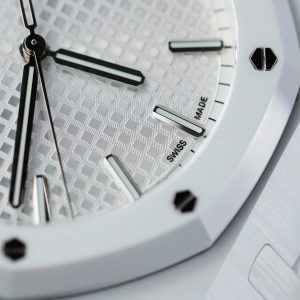 Audemars Piguet 15500 Rep Cao Cấp Vỏ Gốm Trắng Máy Cơ Tự Động Nhà Máy APS 41mm (2)