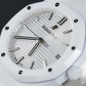Audemars Piguet 15500 Rep Cao Cấp Vỏ Gốm Trắng Máy Cơ Tự Động Nhà Máy APS 41mm (2)