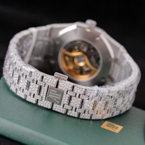 Audemars Piguet Replica Cao Cấp Royal Oak 15407 Đính Full Kim Cương Moissanite 41mm (2)