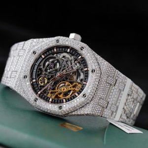 Audemars Piguet Replica Cao Cấp Royal Oak 15407 Đính Full Kim Cương Moissanite 41mm (2)