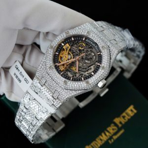 Audemars Piguet Replica Cao Cấp Royal Oak 15407 Đính Full Kim Cương Moissanite 41mm (2)