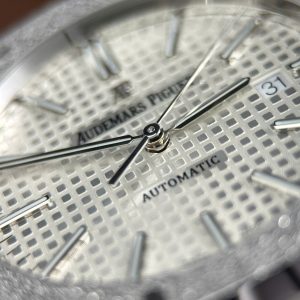 Audemars Piguet Royal Oak 15410 Frosted Rep Cao Cấp Mặt Trắng Máy Cơ Thụy Sỹ Nhà Máy APS 41mm (2)