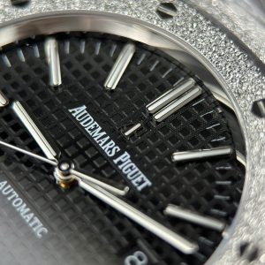Audemars Piguet Royal Oak 15410 Frosted Replica 1 1 Mặt Đen Máy Cơ Thụy Sỹ Nhà Máy APS 41mm (2)