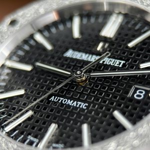 Audemars Piguet Royal Oak 15410 Frosted Replica 1 1 Mặt Đen Máy Cơ Thụy Sỹ Nhà Máy APS 41mm (2)