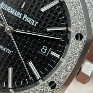 Audemars Piguet Royal Oak 15410 Frosted Replica 1 1 Mặt Đen Máy Cơ Thụy Sỹ Nhà Máy APS 41mm (2)